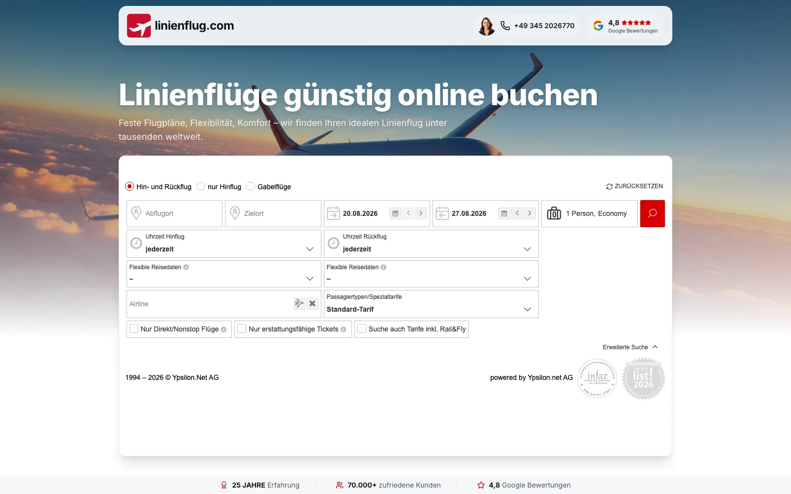linienflug.com
